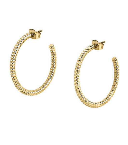 Timeless gold plated earrings circles Creole SAUP01