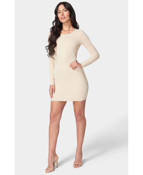 Women's Tie Back Knit Mini Dress