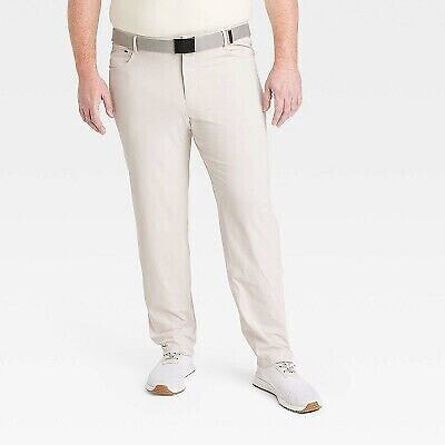 Men's Big & Tall Golf Pants - All in Motion Stone 36x34