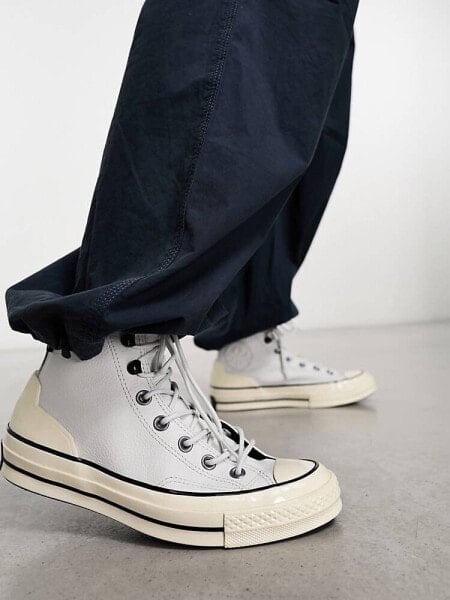 Converse Chuck 70 Hi leather trainers in white