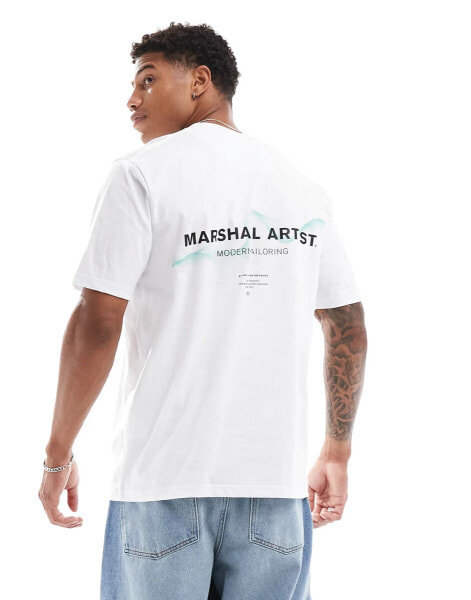 Marshall Artist house check map t-shirt in white