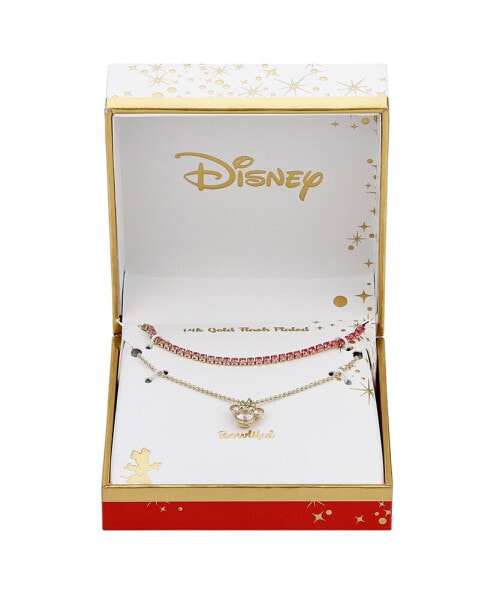 Crystal Minnie Mouse Layered Necklace