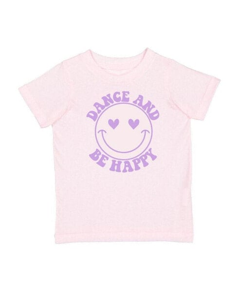 Little and Big Girls Dance and Be Happy Short Sleeve T-Shirt