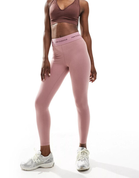 New Balance Nb sleek high rise sport legging 25" in pink