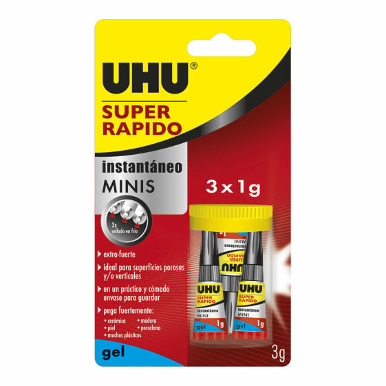 Мгновенный клей UHU 36527 Minis 3 упаковки (1 г)