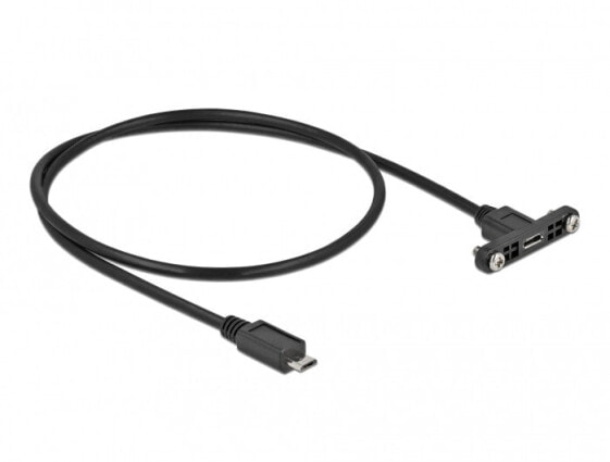 Delock 35108 - 0.5 m - Micro-USB B - Micro-USB B - USB 2.0 - 480 Mbit/s - Black