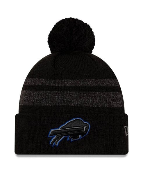 Men's Black Buffalo Bills Dispatch Cuffed Knit Hat with Pom