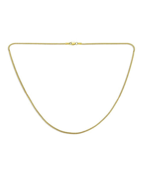 GENUINE Fine Solid Yellow Real 14K Gold Strong Rolo Link Cable Cuban Chain Necklace 2MM for Women Men Unisex Lobster Claw Clasp 20 Inch