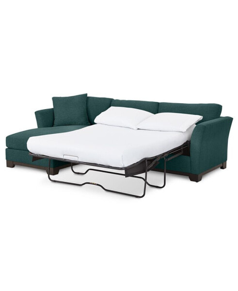 Elliot II 107" Fabric 2-Pc. Chaise Sleeper Sectional Sofa, Created for Macy's