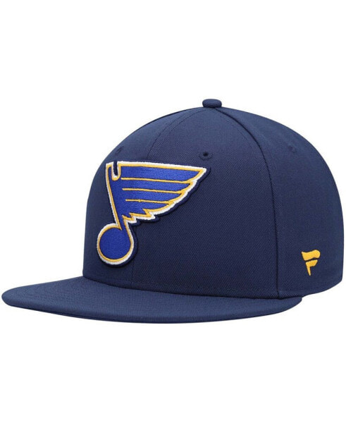 Men's Navy St. Louis Blues Core Primary Logo Fitted Hat