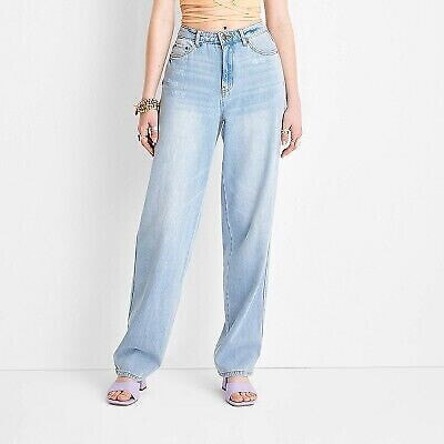 Women's Mid-Rise Baggy Fit Jeans - Future Collective with Alani