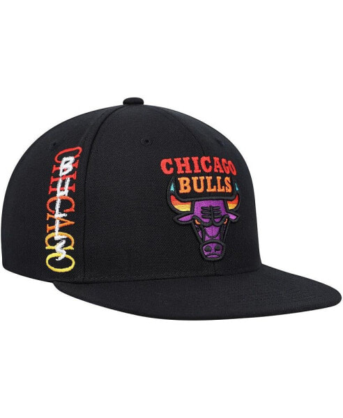 Men's Black Chicago Bulls Soul High-Grade Fade Undervisor Snapback Hat