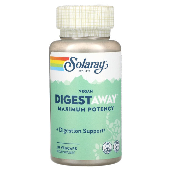 Пищеварительные ферменты SOLARAY Vegan Digestaway Максимальная Потенция 60 ВегКапс
