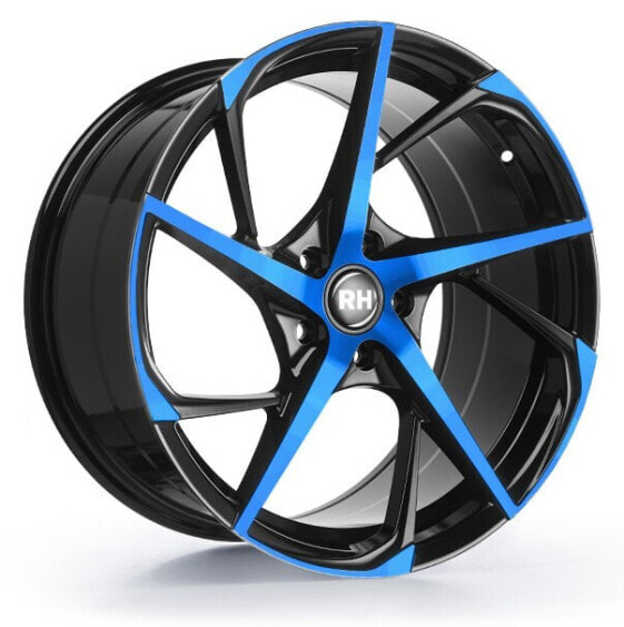 Колесный диск литой RH Alurad RB12 color polished - blue 9.5x19 ET40 - LK5/120 ML74.1