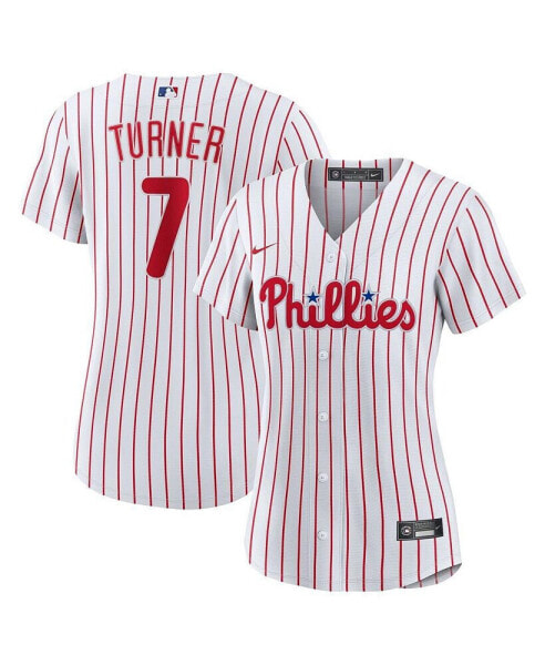 Women's Trea Turner White Philadelphia Phillies Home Replica Player Jersey