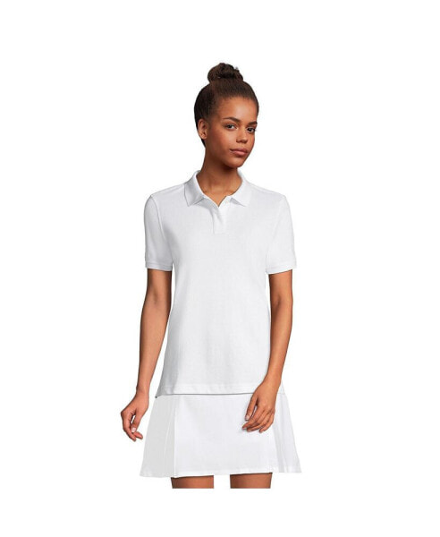 Women's School Uniform Tall Short Sleeve Mesh Polo Shirt