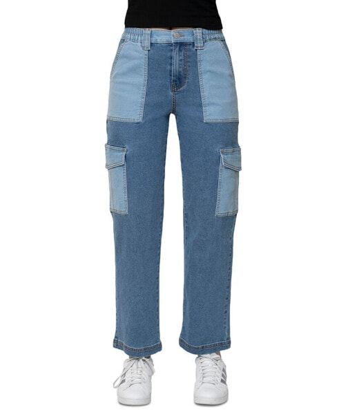 Juniors' Utility Color-Block Skater Jeans