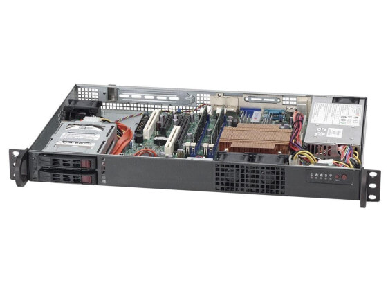 Supermicro CSE-510T-203B Supermicro Case CSE-510T-203B 1U High-Efficiency Low No