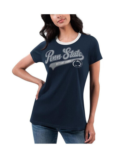 Women's Navy Penn State Nittany Lions Recruit Ringer T-shirt