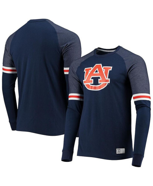 Men's Navy Auburn Tigers Game Day Sleeve Stripe Raglan Long Sleeve T-shirt