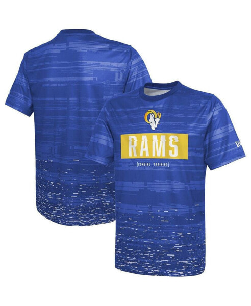 Men's Royal Los Angeles Rams Combine Authentic Sweep T-shirt