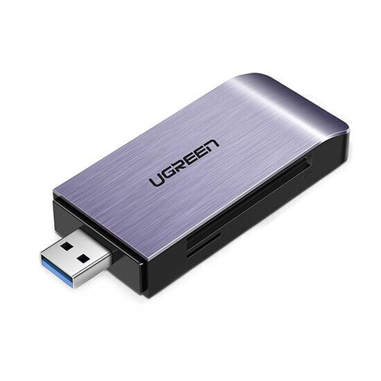 Картридер UGreen для карт памяти SD / micro SD / CF / MS с разъемом USB 3.0 - серый