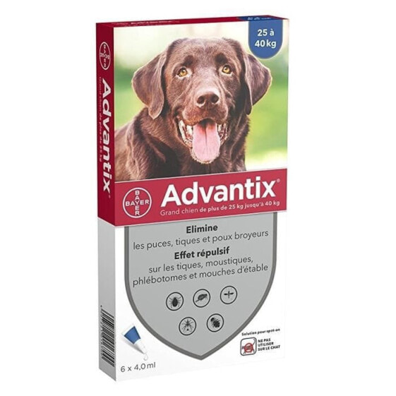 ADVANTIX 6 Antiparasitenpipetten - Fr groe Hunde ber 25 kg