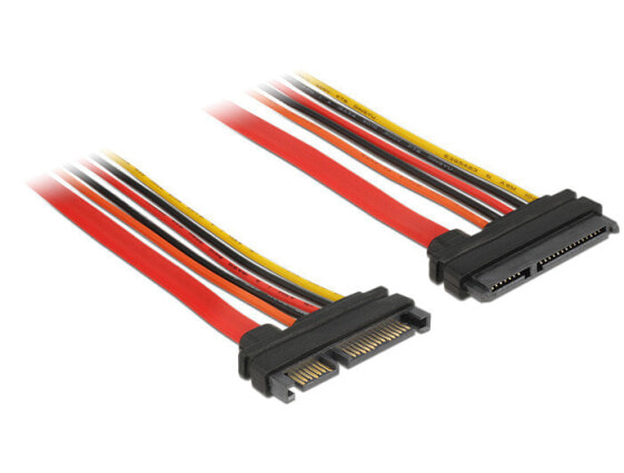 Delock 84921 - 1 m - SATA III - SATA 22-pin - SATA 22-pin - Male/Female - Black - Orange - Red - Yellow