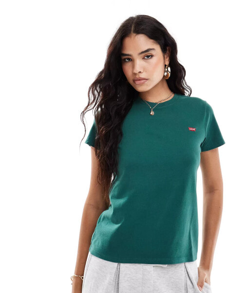 Levi's perfect small batwing logo t-shirt in green