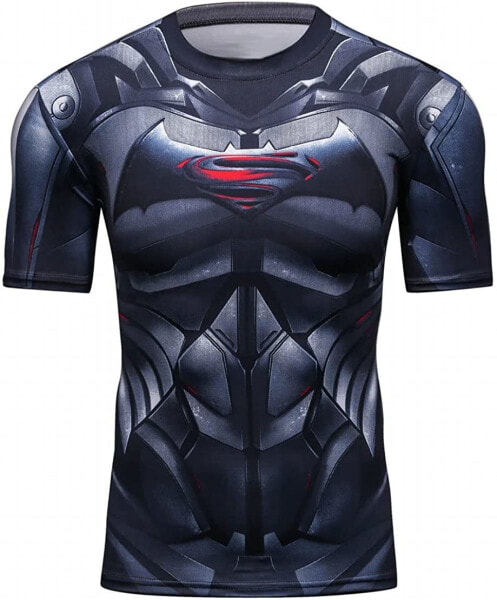 Cody Lundin® Men's Superhero T-Shirt Short Sleeve Shirt Fitness Training Jogging Compression Shirt Printed