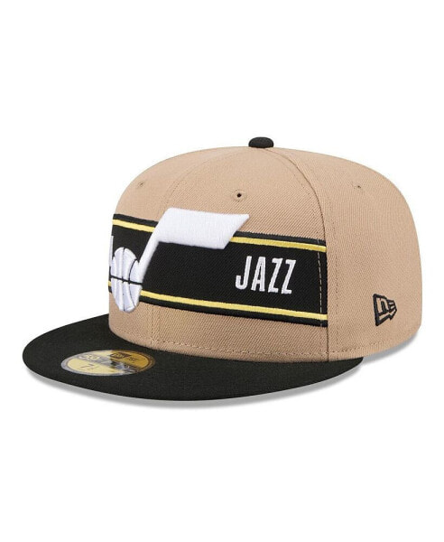 Men's Tan/Black Utah Jazz 2024 NBA Draft 59FIFTY Hat