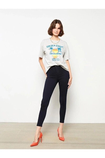 LCW Jeans Kadın Yüksek Bel Süper Skinny Fit Düz Jean Pantolon