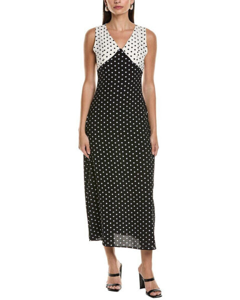 Reveriee Polka Dot Midi Dress Women's