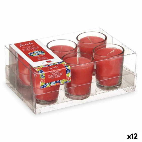 Набор Ароматизированные свечей 16 x 6,5 x 11 cm (12 штук) Стакан Красные ягоды