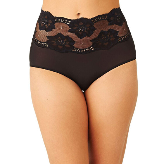 Wacoal 298270 Women's Light and Lacy Brief Panty, Black, X-Large