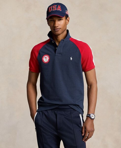 Men's Team USA Custom Slim-Fit Mesh Polo Shirt