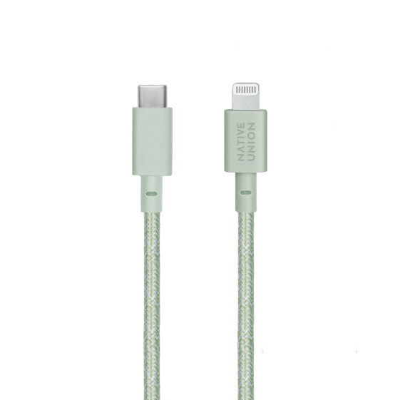 Native Union Belt Cable XL - 3 m - Lightning - USB C - Male - Male - Green