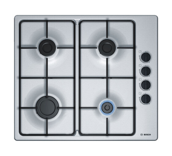 Bosch PBP6B5B80 - Stainless steel - Built-in - Gas - Stainless steel - 4 zone(s) - 4 zone(s)