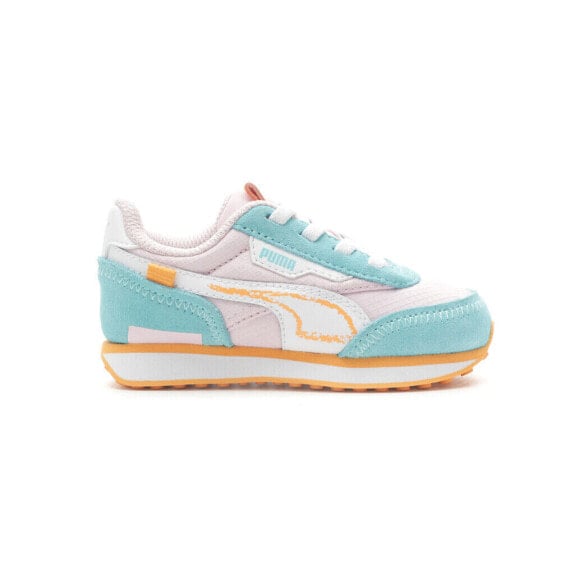 Puma Future Rider Spring Sketchbook Lace Up Toddler Girls Pink Sneakers Casual