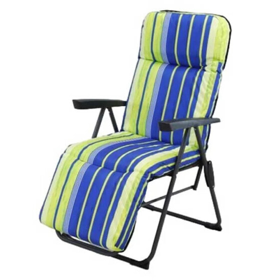 BEACH LINE Padded Armchair With Steel Footrest