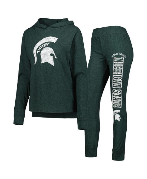 Пижама женская Concepts Sport Michigan State Spartans с длинным рукавом на капюшоне