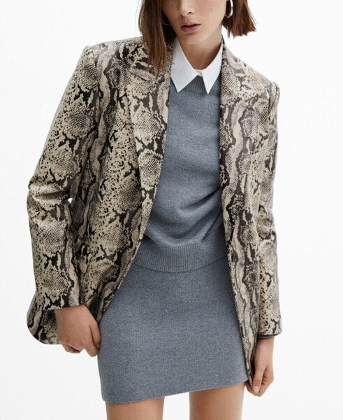 Women's Snake Print Blazer