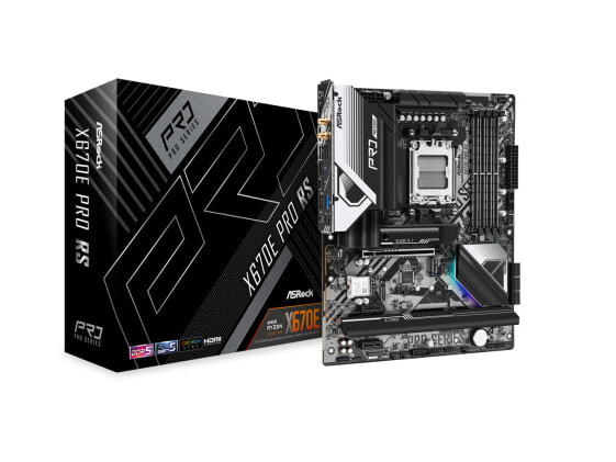 ASRock X670E PRO RS AM5 AMD ATX Motherboard DDR5, PCIE 5.0X16, AMD Cross Fire