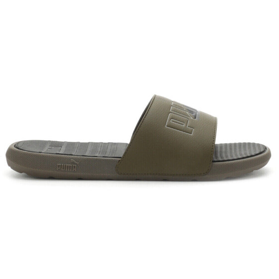 Puma Cool Cat Fs Logo Slide Mens Green Casual Sandals 38951302