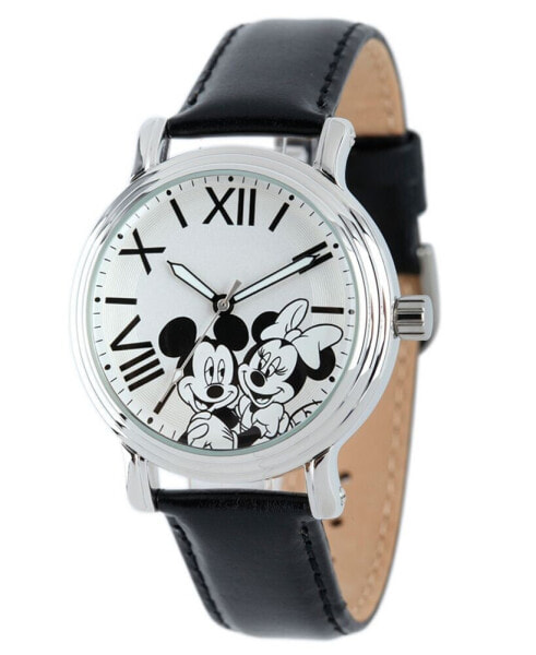 Disney Mickey Mouse & Minnie Mouse Women's Shiny Silver Vintage Alloy Watch