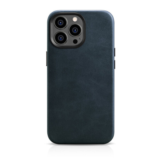 Чехол для iPhone 14 Pro Max от ICARER - кожаный magnetyczny z MagSafe Oil Wax Premium Leather Case гранатовый