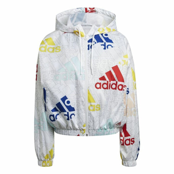 Спортивная куртка Adidas Essentials Multi-Colored Logo Белый