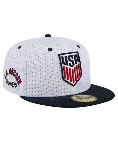 Men's White USMNT Throwback Mesh 59FIFTY Fitted Hat