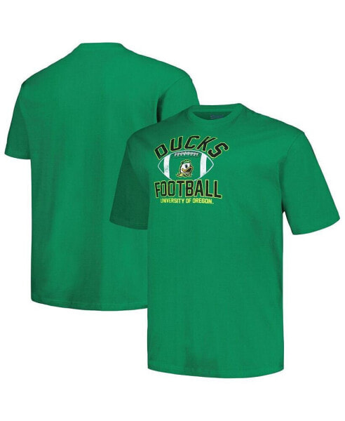 Men's Green Distressed Oregon Ducks Big and Tall Football Helmet T-shirt
