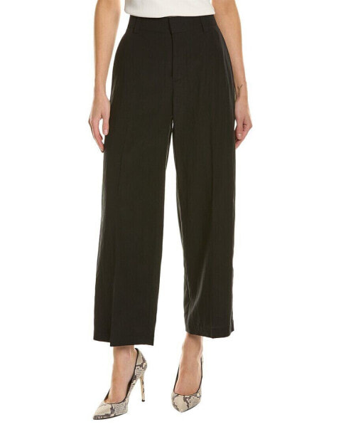 Брюки женские VINCE Mid-Rise Sculpted Wool-Blend Crop Pant черные 12